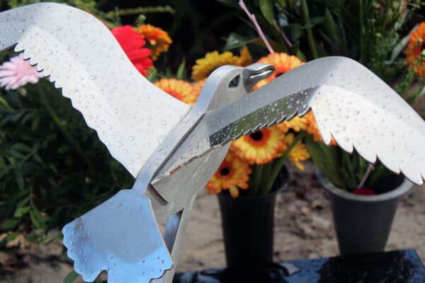 prachtige vogel gedenkteken urnengraf