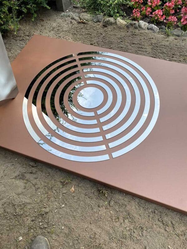 detail grafzerk cortenstaal met rvs