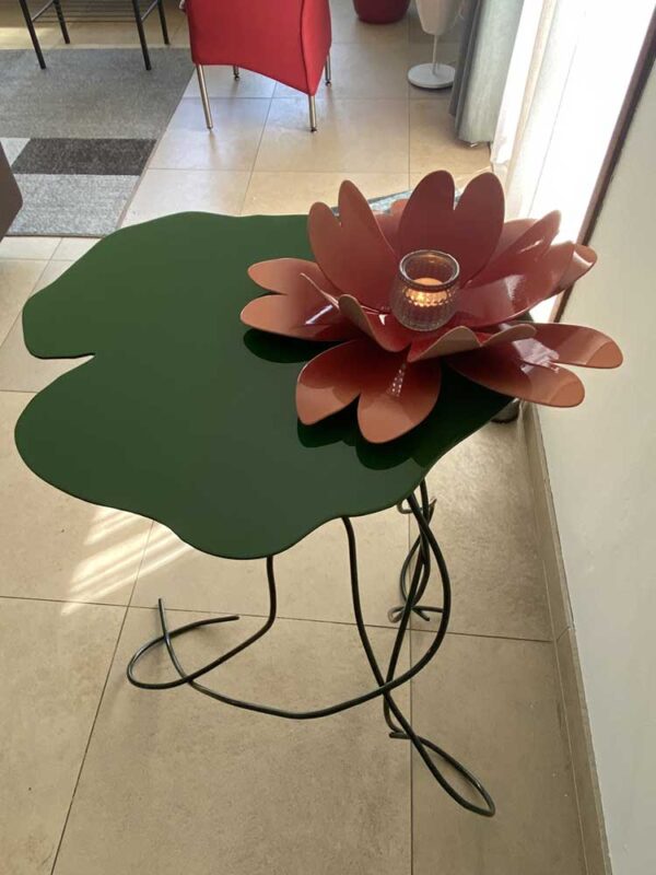 gedenktafel-herdenkingstafel waterlelie met kaarsje