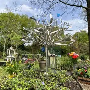 grafmonument met RVS boompje