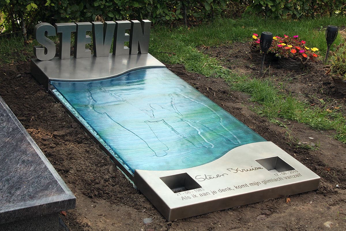 grafzerk met silhouet