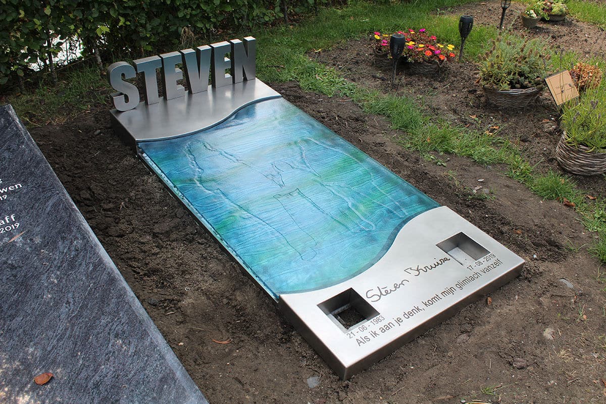 grfakunst grafzerk glas en RVS