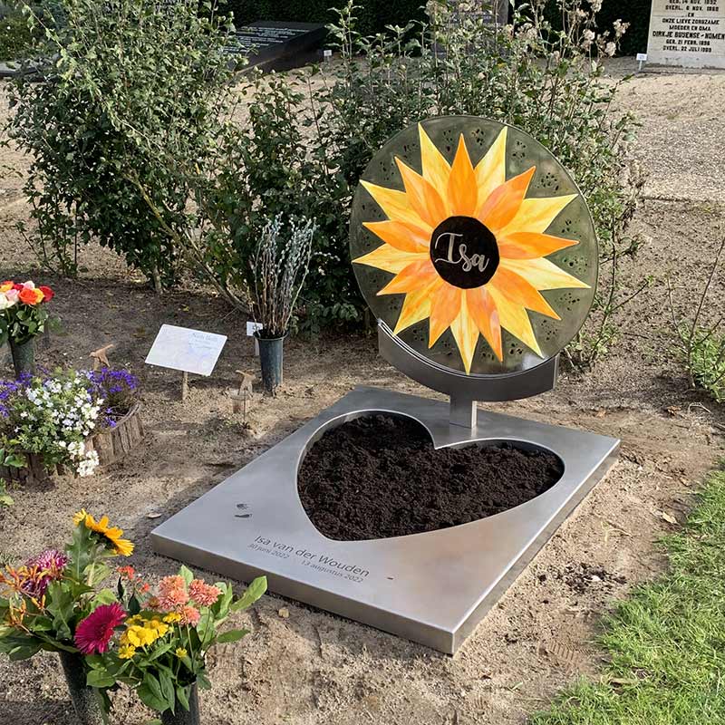 vlinderbaby - gedenkteken met zon voor baby