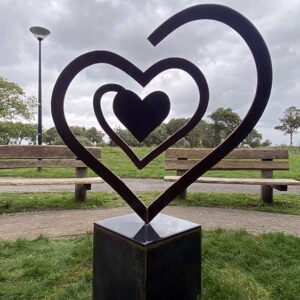 mooi hart als gedenkteken